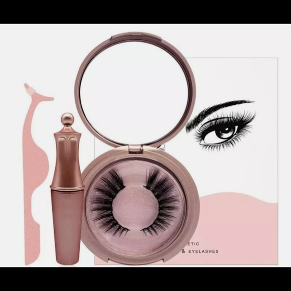 Magnetic false eyelashes eyeliner set with mirror - Picture 2 of 9